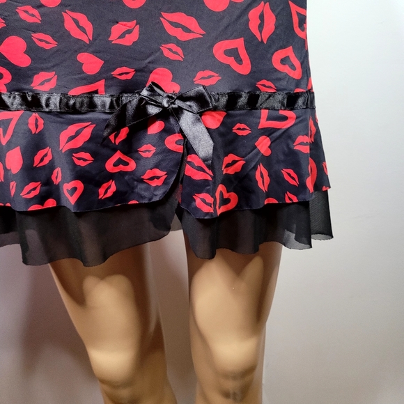 Red lingerie Babydoll set - Picture 3 of 4